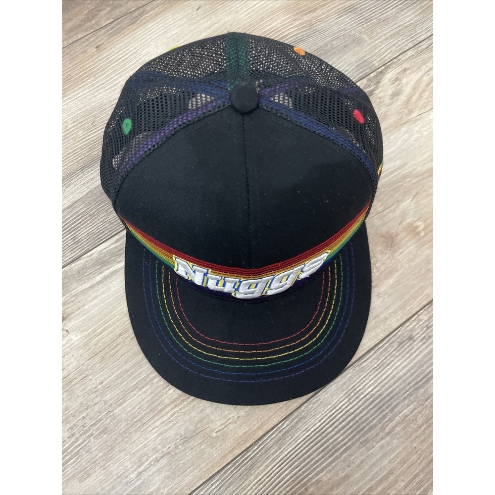 Denver Nuggets Aksels Rainbow Pride Nuggs Trucker Hat Embroidered NBA Basketball - Picture 5 of 9